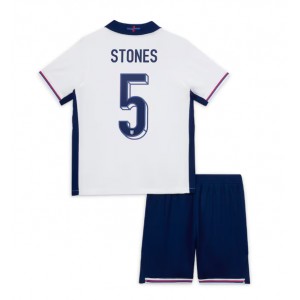 Fotbalové Dres Anglie John Stones #5 Dětské Domácí Oblečení ME 2024 Krátký Rukáv (+ trenýrky)